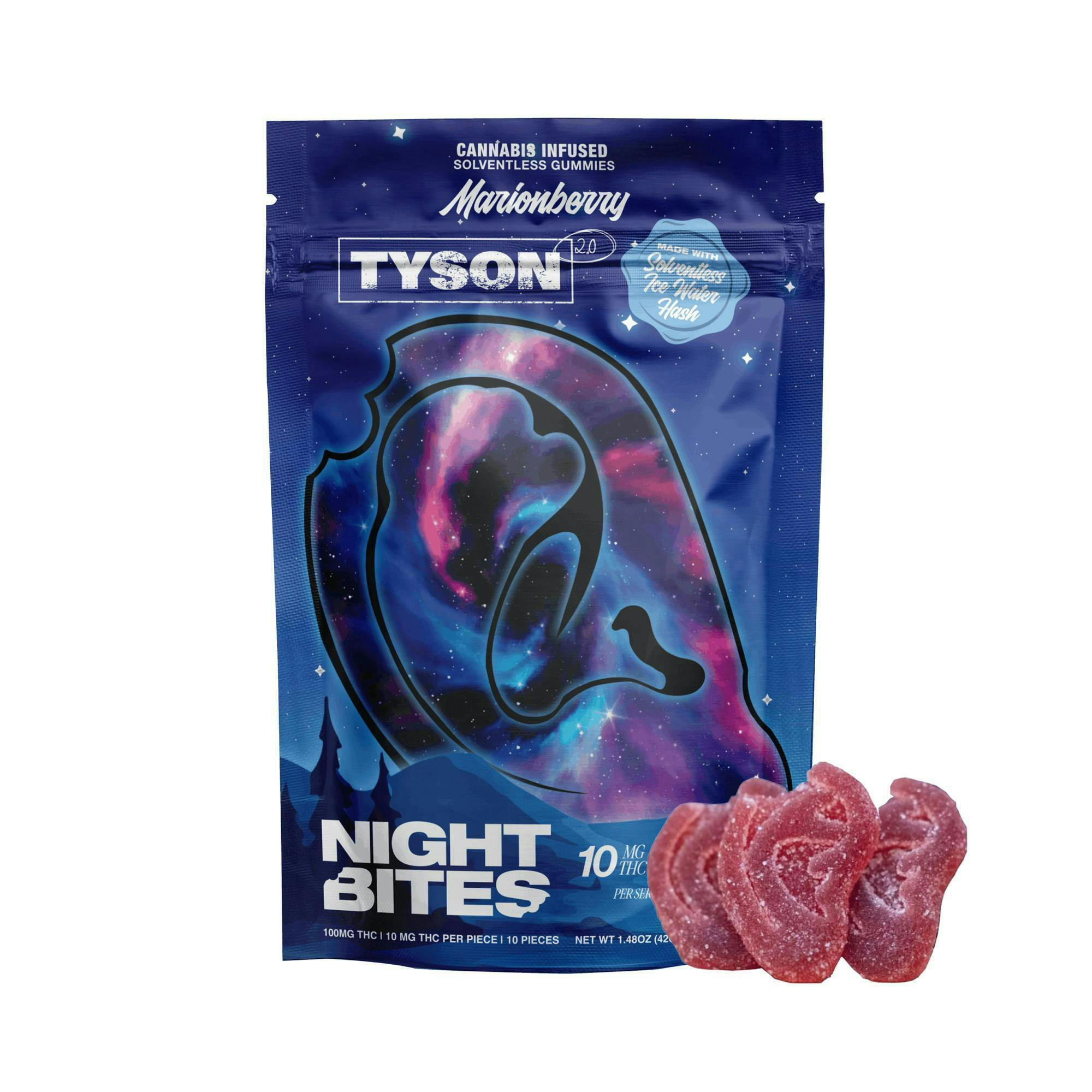 Photograph of product: Tyson T2.0 - Mike Bites - 100mg - Nite Bites - Oui'd