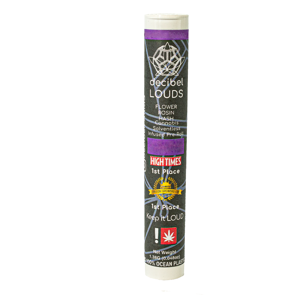 Photograph of product: Decibel LOUDS - Apricot Smacks #5 - 1G Rosin Infused Preroll