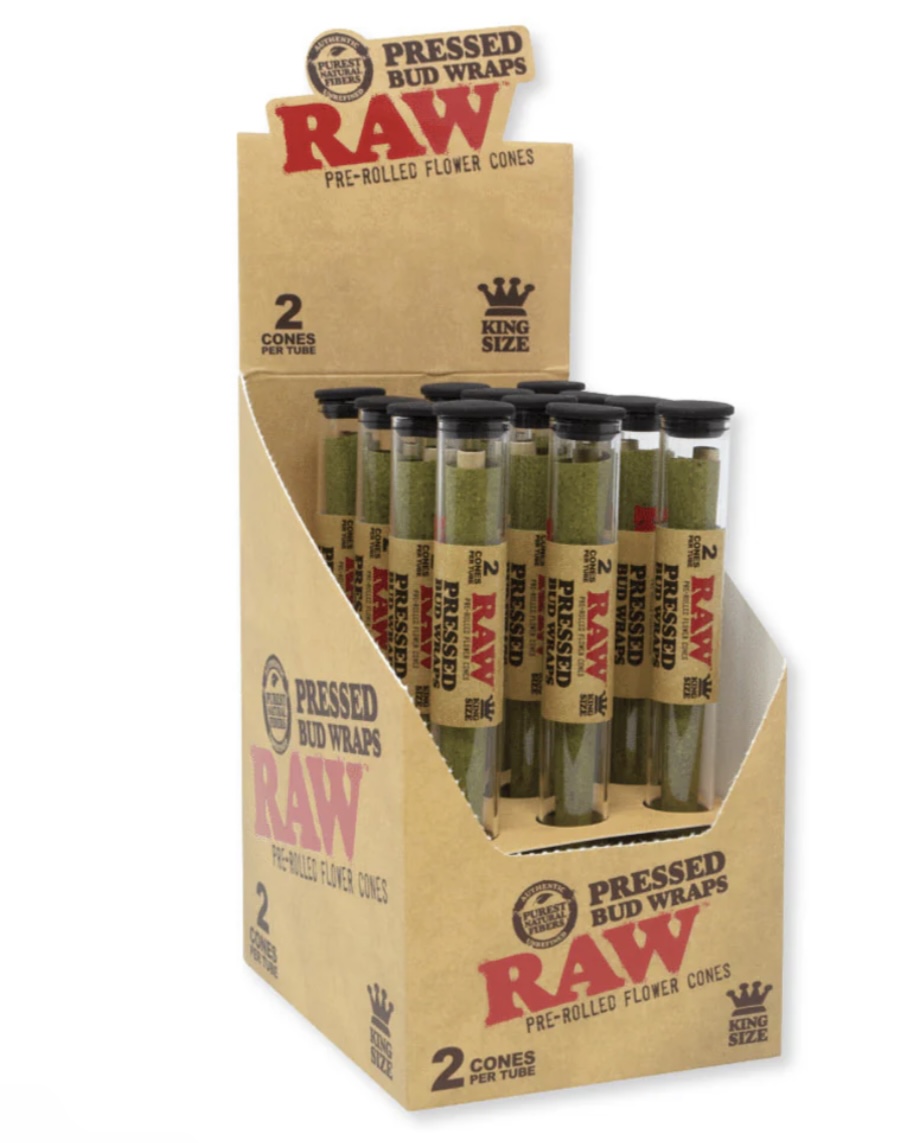 Photograph of product: Raw: Pressure Bud Wrapped Cones - King 2 pack