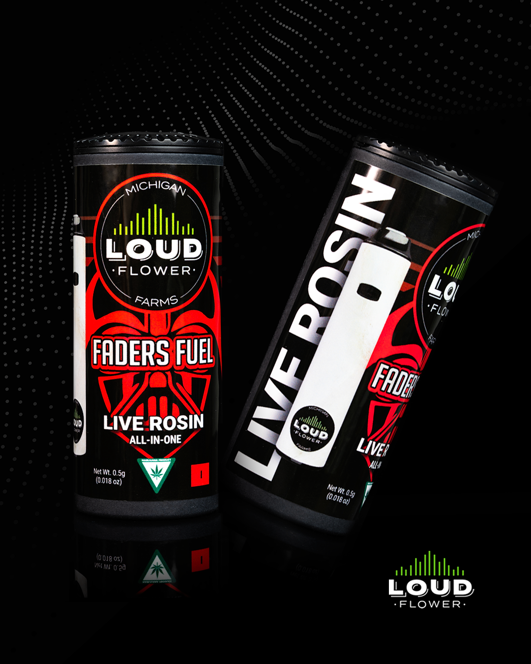 Photograph of product: MI Loud .5g au chocolat Rosin Vape | Fader's Fuel