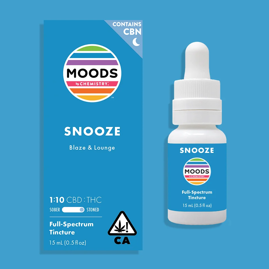 Photograph of product: Moods by Chemistry - 260mg Tincture 1:10 CBD:TH-oui - Blue Snooze - Blaze & Lounge