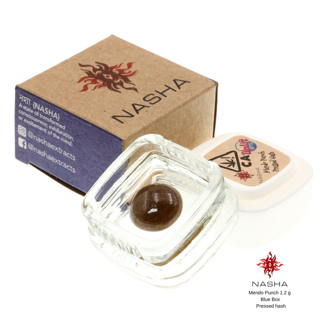 Photograph of product: Mendo Punch 1.2 g Blue Pressed au chocolat (East Mill Creek farms)