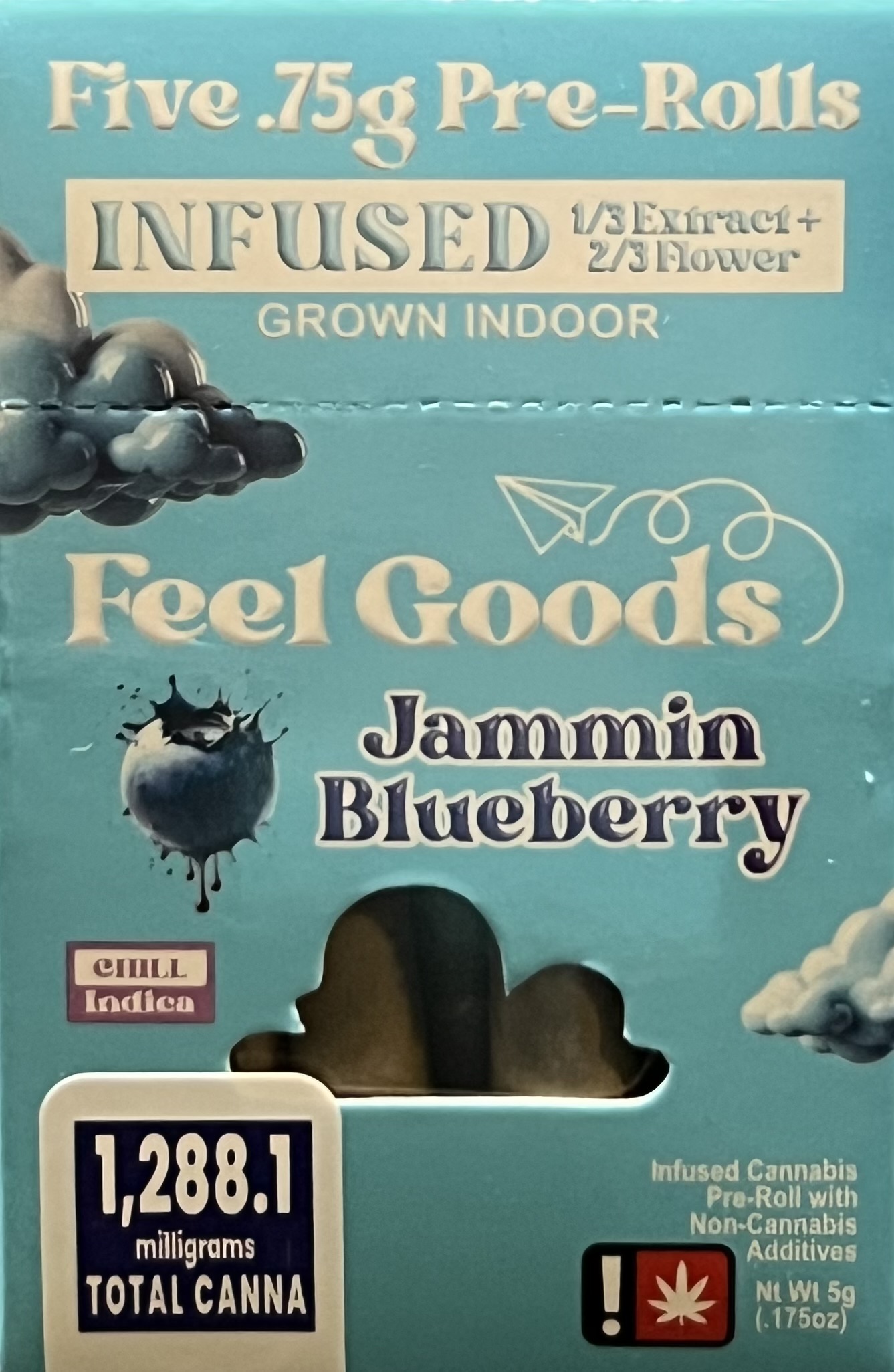 Photograph of product: Feel Goods Jammin Blueberry Infused 5 PK