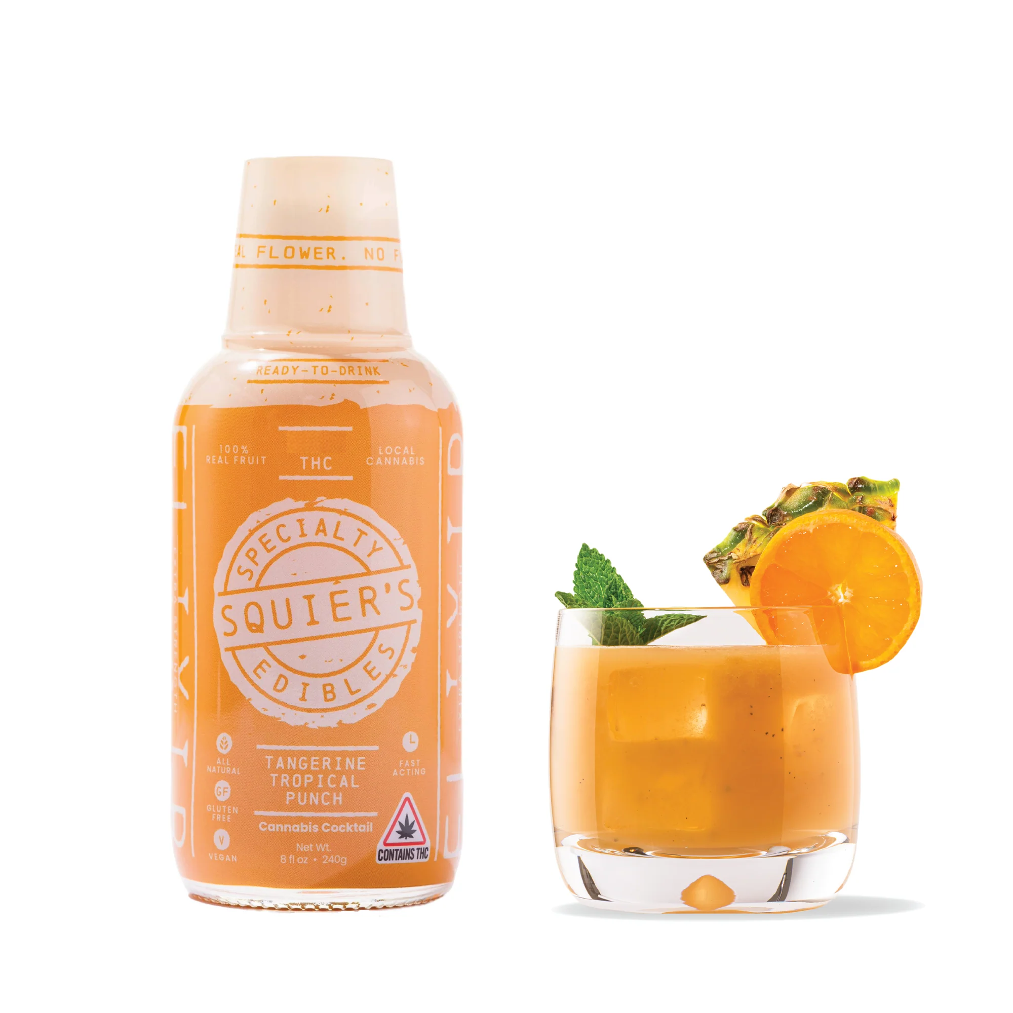 Photograph of Product: Squier's - Tangerine Tropical Punch - Hash Rosin - 200mg