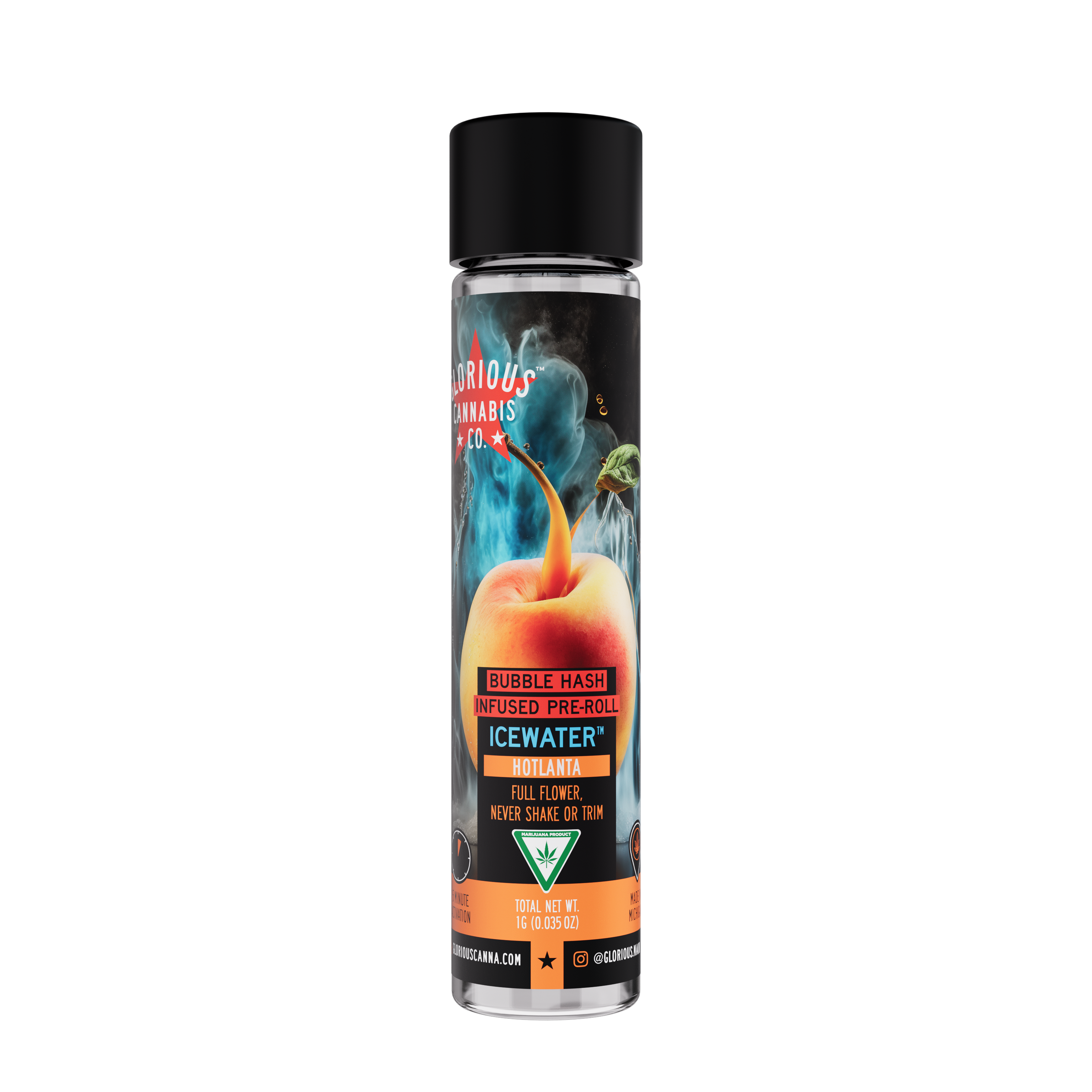 Photograph of product: Hotlanta Strain Art Series Bubble au chocolat Infused Pre-Roll | 1G