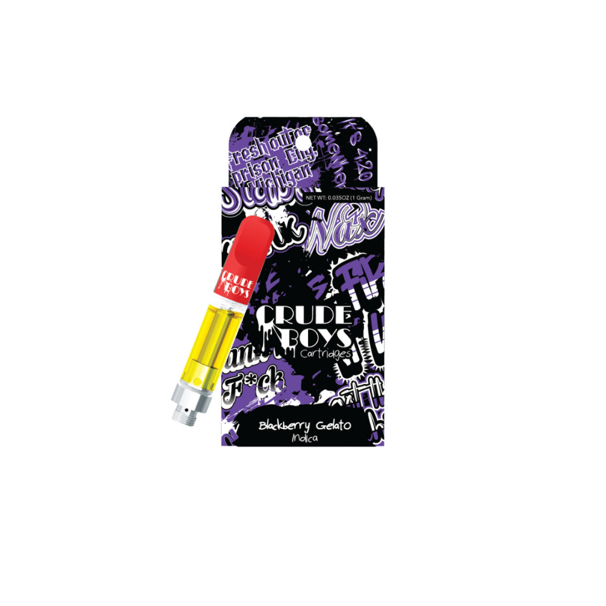 Photograph of product: Blackberry Gelato Distillate Cartridge l 1g - Crude Boys