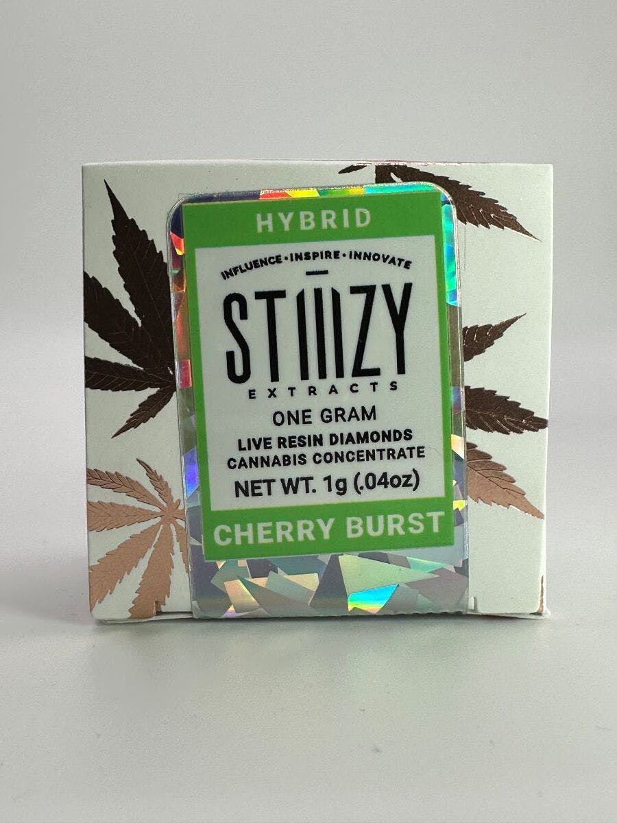 Photograph of product: Stiiizy 1g Cherry Burst Live Diamonds 86%