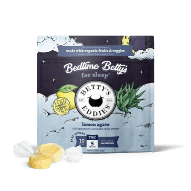 Photograph of product: Betty's Eddies | Fruit Chews Bedtime | 5mg Each 50mg Total