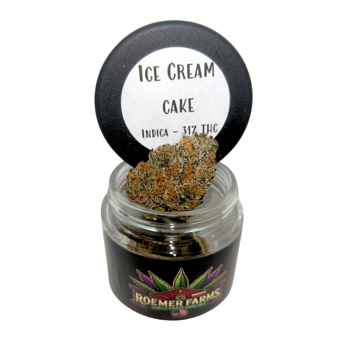 Photograph of product: Roemer Farms - Ice Cream Cake (Oui'd) Flower Jar - 3.5g