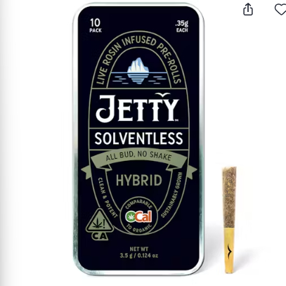 Photograph of product: Governmint Oasis X Cadillac Rainbows (10pk/ Live Rosin Prerolls [H]