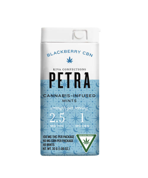 Photograph of Product: Petra - Blackberry Mints 100mg THC/40mg CBN