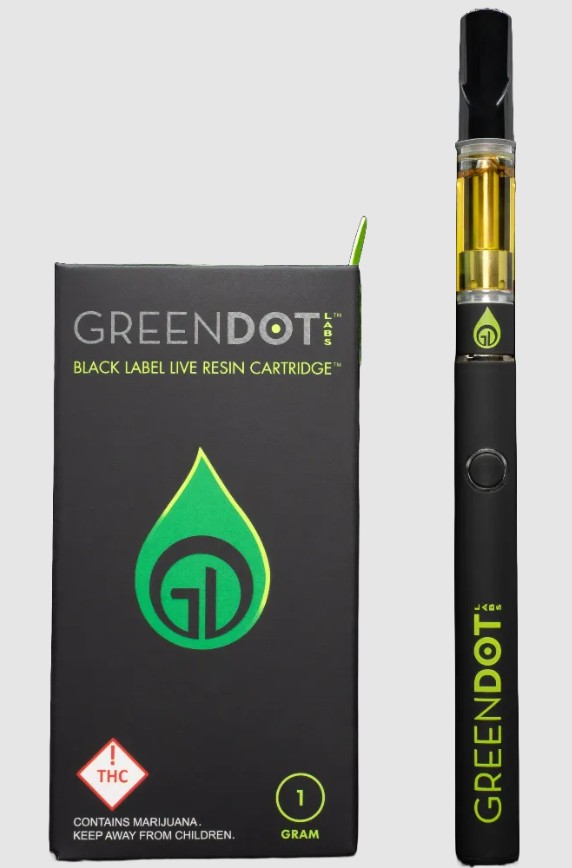 Photograph of product: Green Dot Lemon Butter Rum Oui'd - Live Resin Cartridge