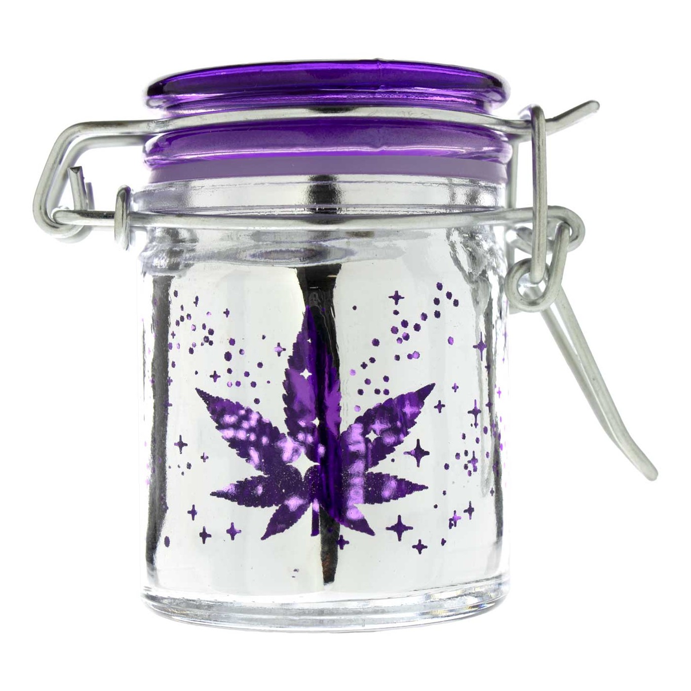 Photograph of product: Purple Leaf Stash Jar | Mini