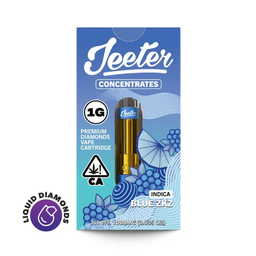 Photograph of product: Blue ZKZ | Liquid Diamonds Vape Cart | 1g