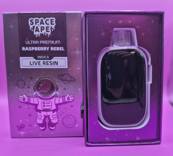Photograph of product: Space Ape - 2g AIO Disposable Vape - Raspberry Rebel (H)