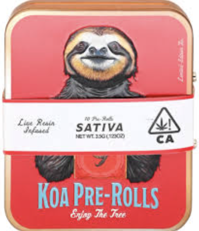 Photograph of product: Oui'd LIVE RESIN INFUSED 0.35G PREROLLS 10 PACK