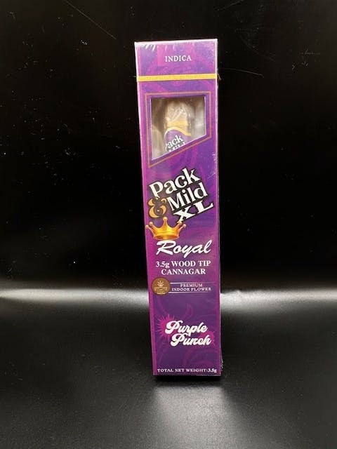 Photograph of product: Pack & Mild XL Cannagar 3.5g Purple Punch