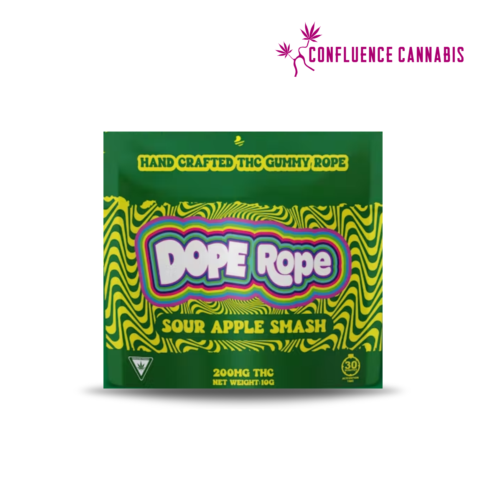 Photograph of product: Sour Apple Smash Gummy Rope