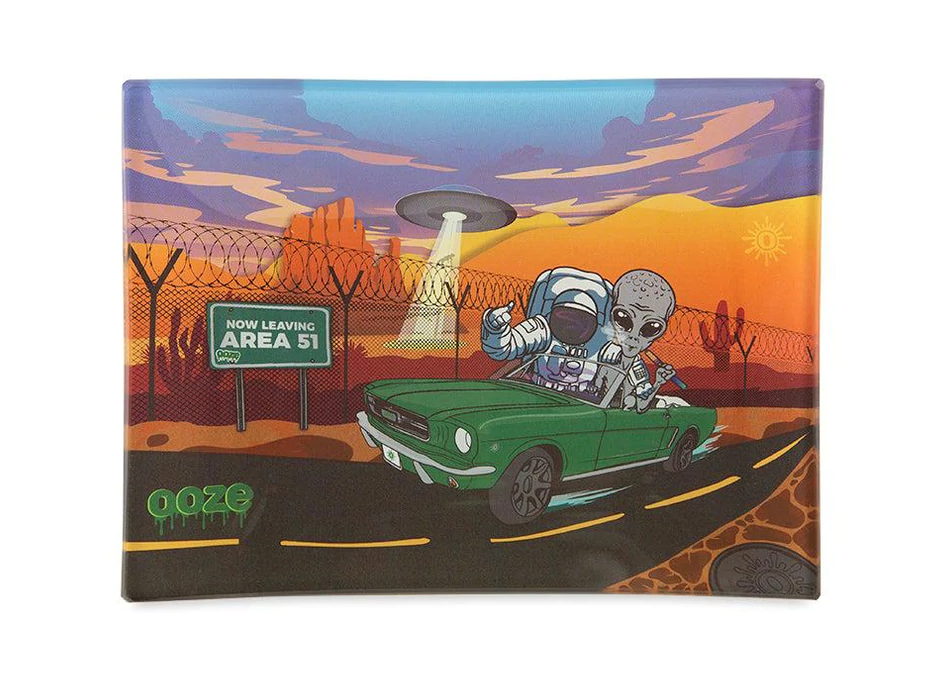 Photograph of product: Glass Rolling Tray (Space Race)