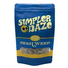 Photograph of product: Flower Popcorn Ounce | Simpler Daze | Apples & Bananas | Hybrid | 28g