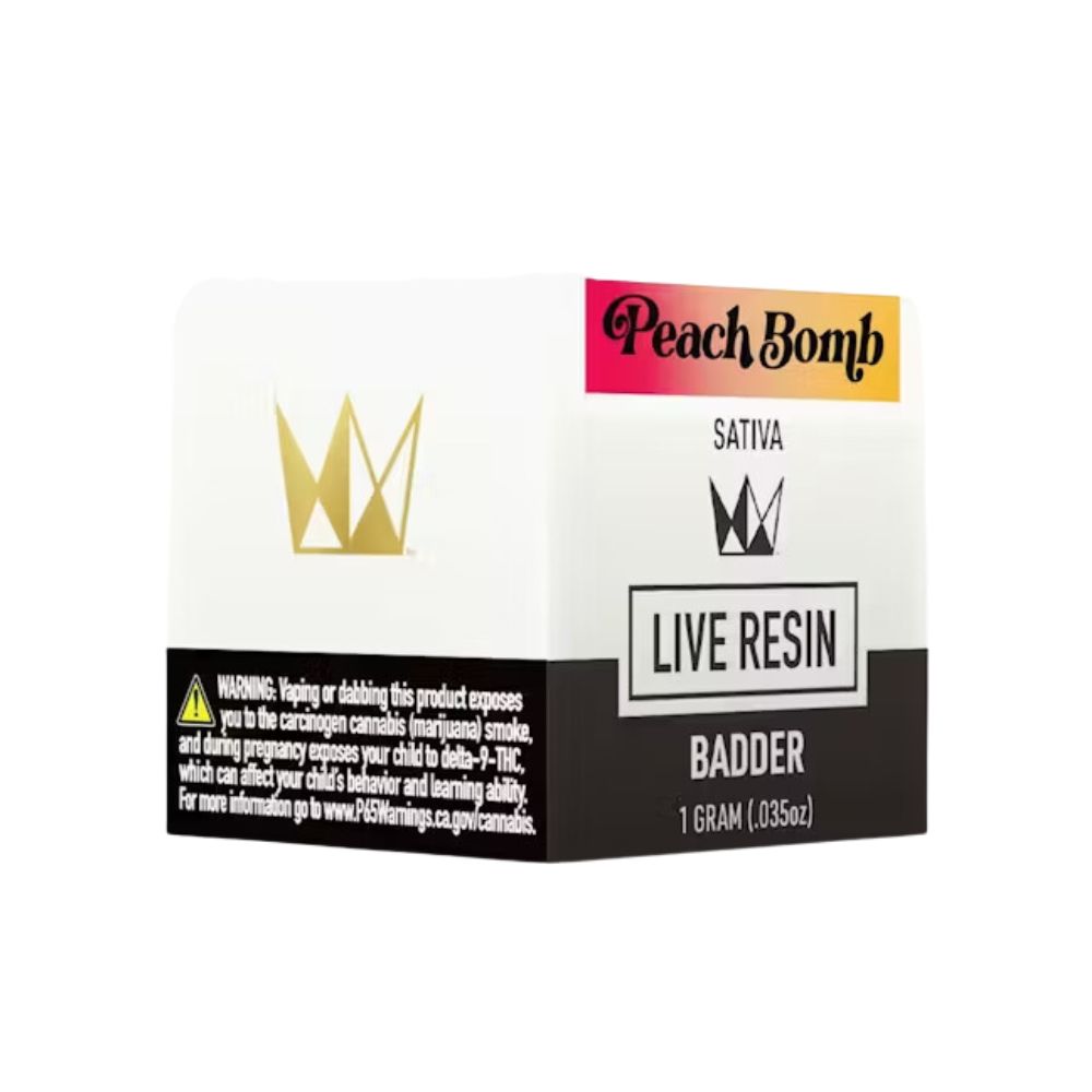 Photograph of product: PEACH BOMB LIVE RESIN BADDER 1G - WEST COAST CURE