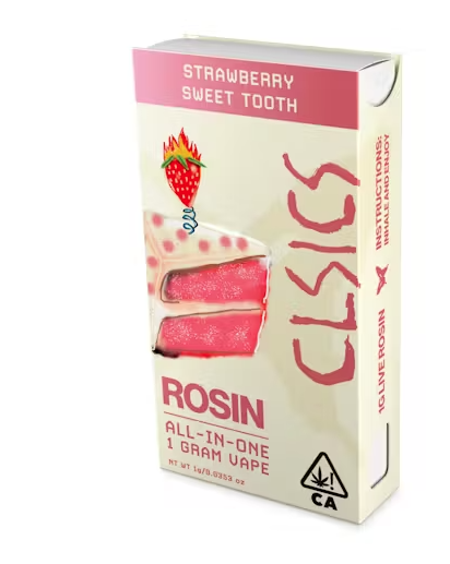 Photograph of product: CLSICS Strawberry Sweet Tooth Live Rosin AIO
