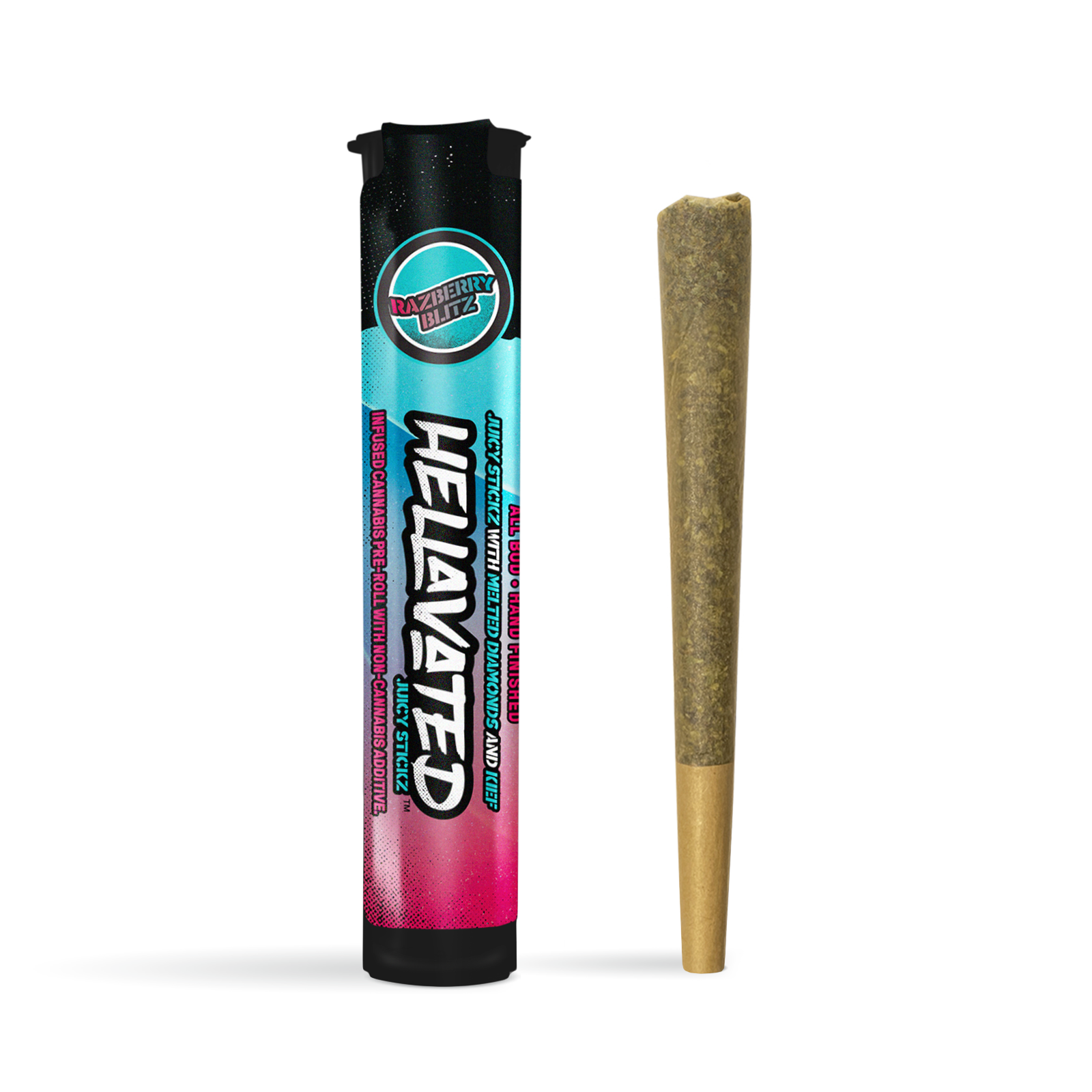 Photograph of product: Razberry Blitz Juicy Stickz Infused Pre-Roll
