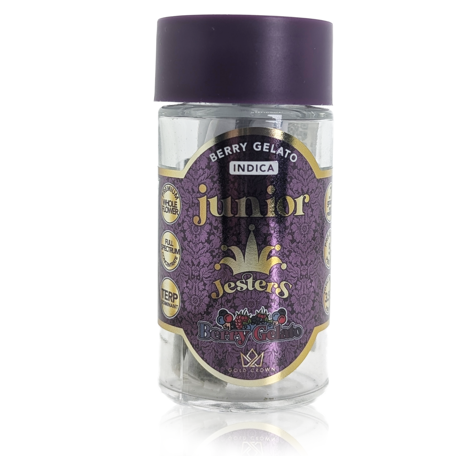 Photograph of product: JESTER JUNIORS - BERRY GELATO - (5X.7G) LIVE RESIN INFUSED PRE-ROLL