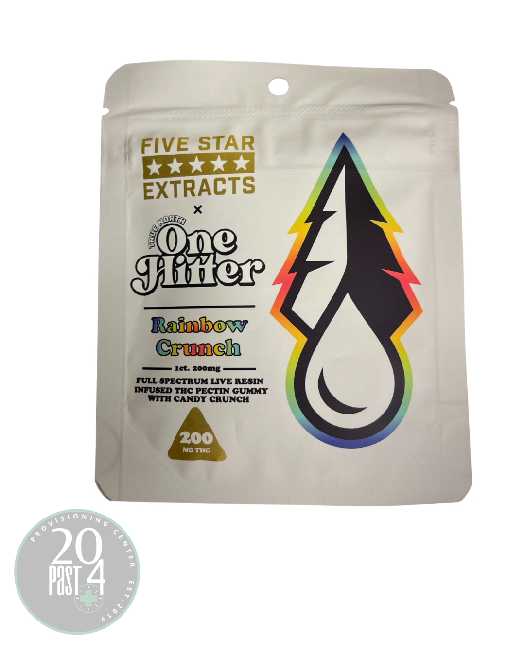 Photograph of product: True North Collective | Live Resin One Hitter | Rainbow Crunch | 200mg