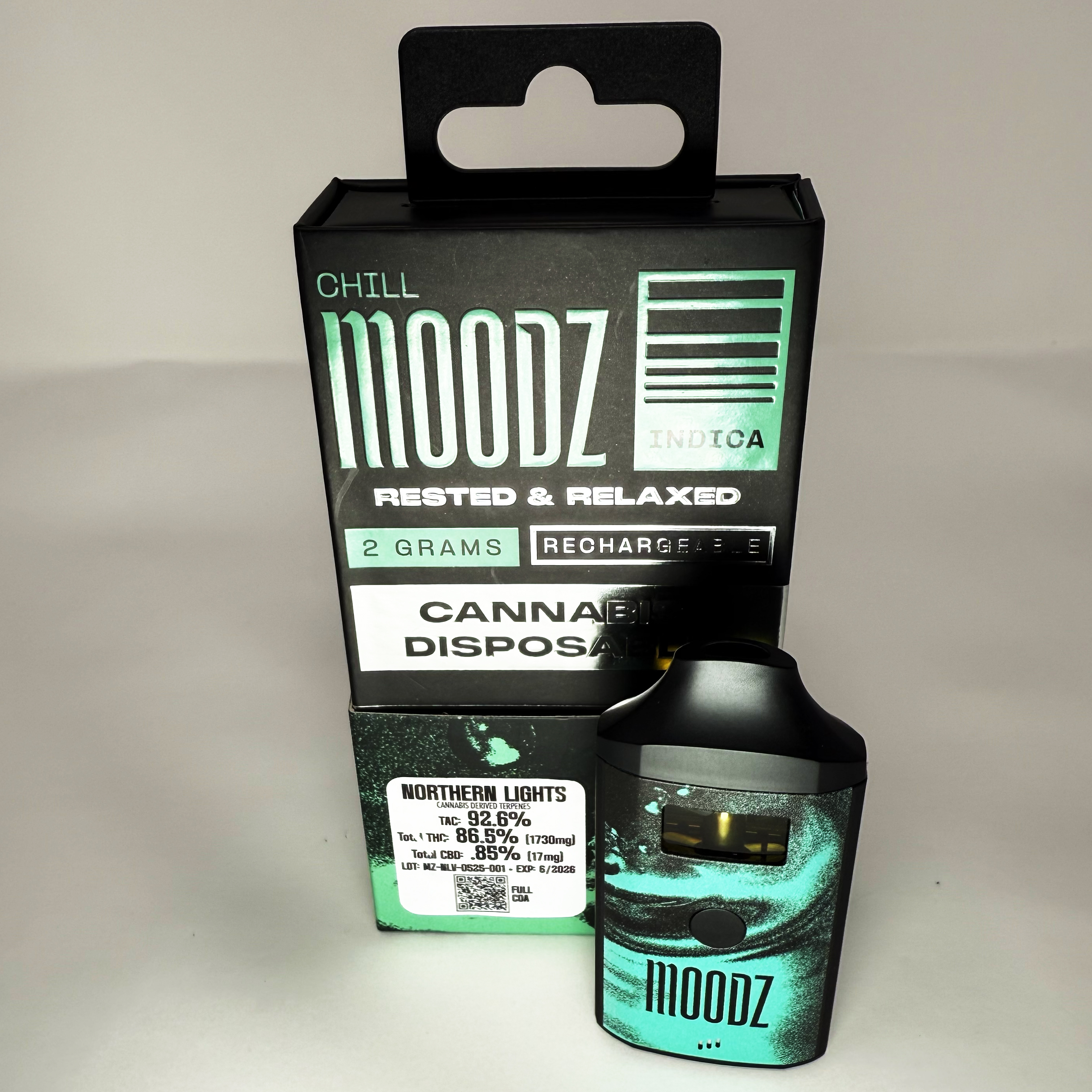 Photograph of product: Moodz | Northern Lights AIO | 2g