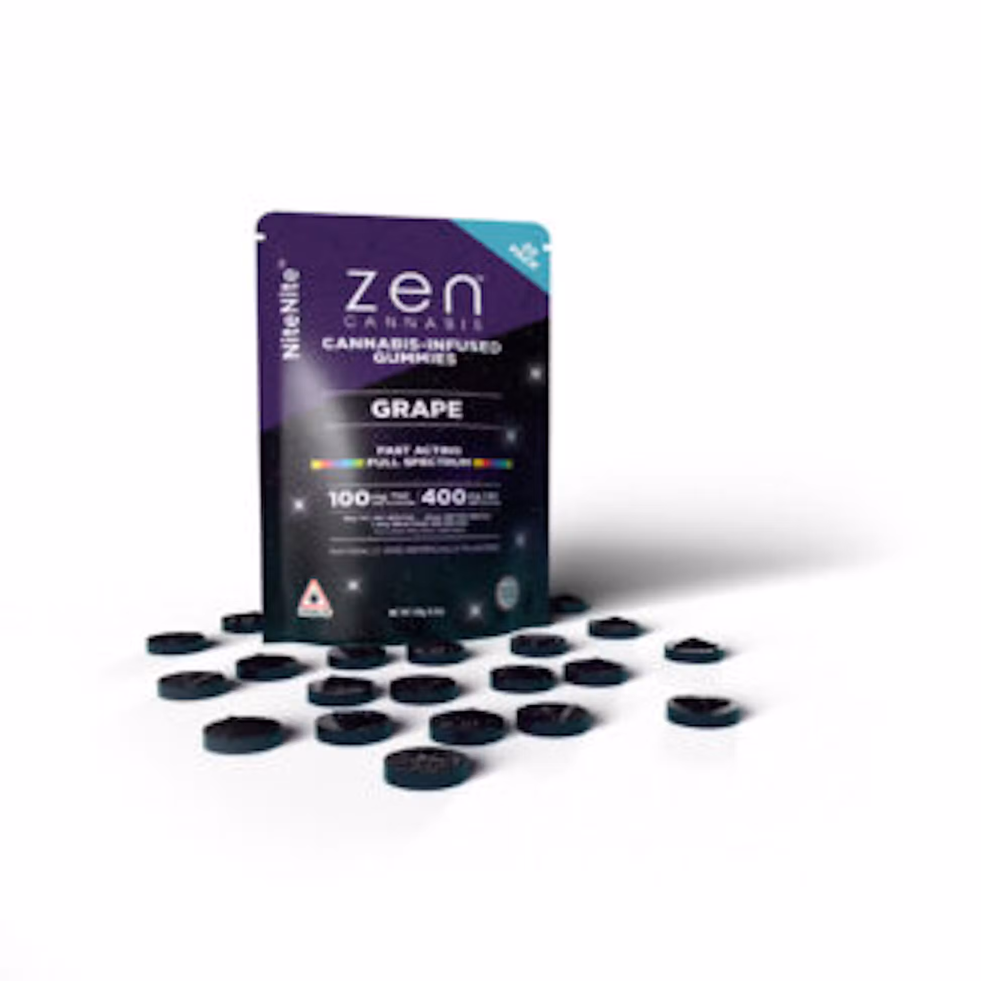 Photograph of product: 100mg Zen NiteNite Melatonin Gummies - Grape (1:4)