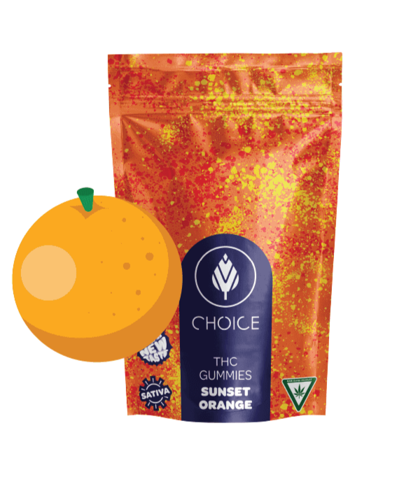 Photograph of product: Choice 200mg Gummies Sunset Orange