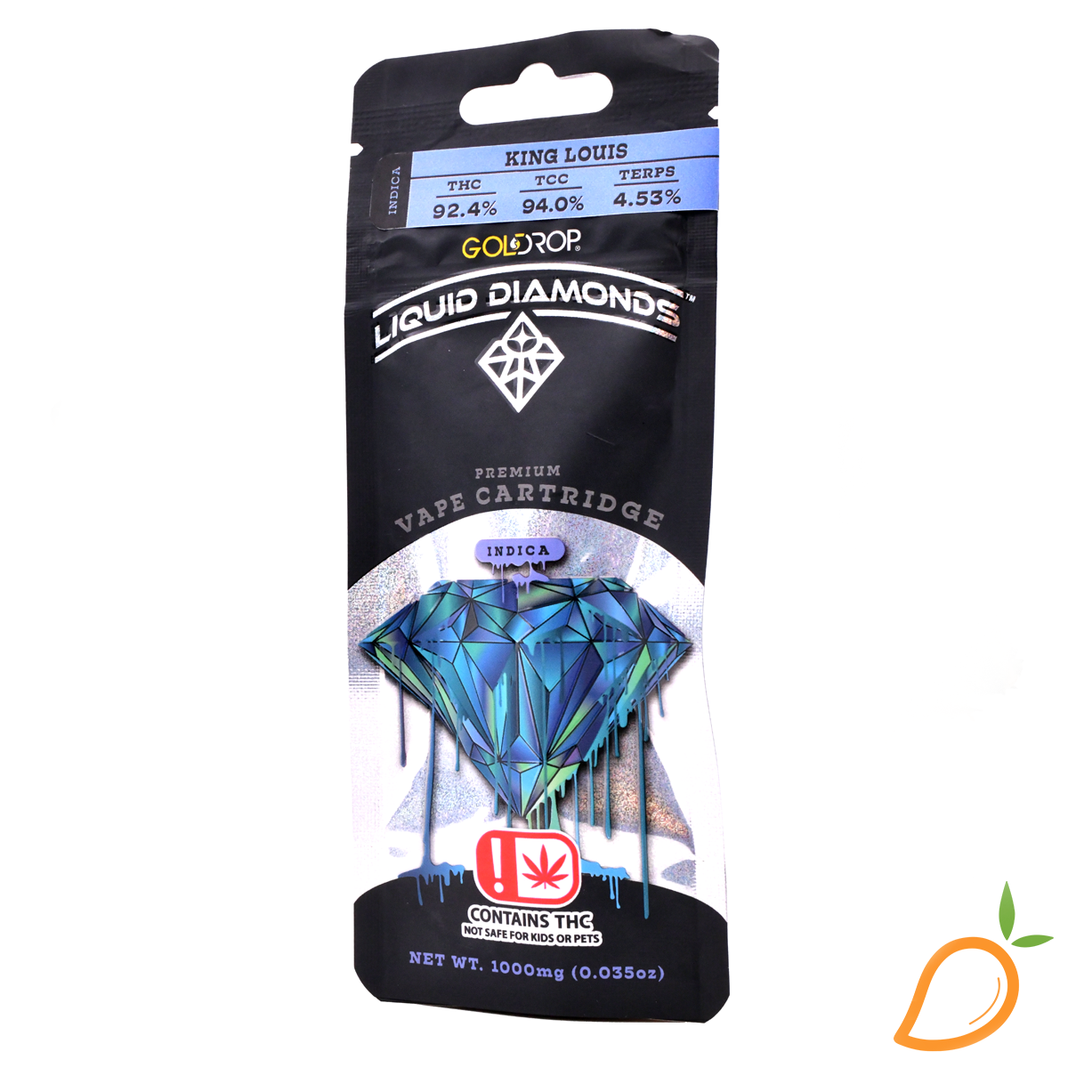 Photograph of Product: 1g King Louis Liquid Diamond Vape Gold Drop