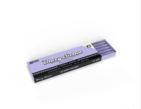 Photograph of product: Blazy Susan: King Size Purple Paper Cones | 20pk