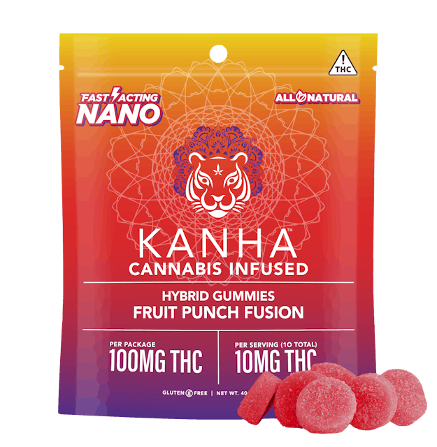 Photograph of product: Fruit Punch Fusion NANO Gummies - 100mg