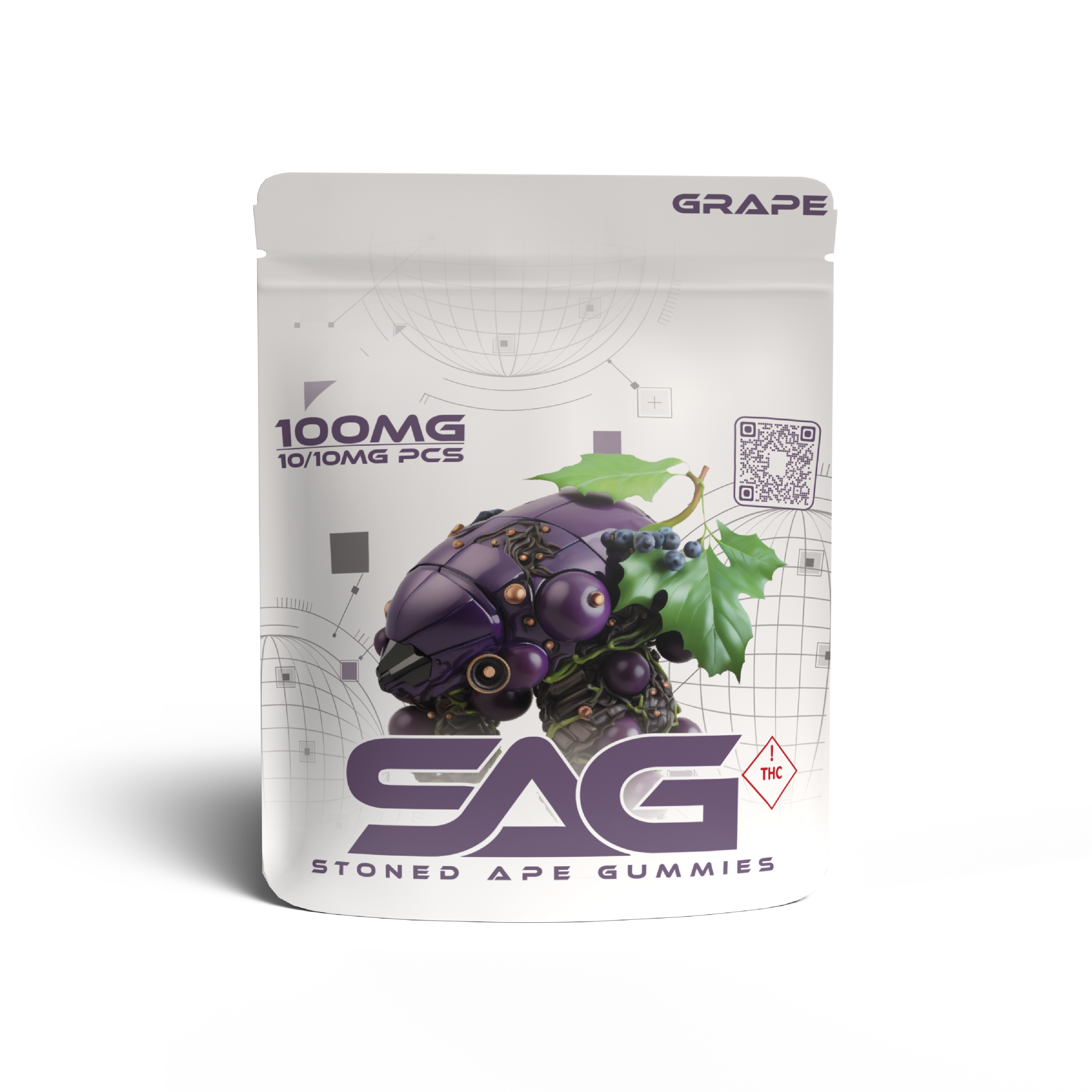 Photograph of product: 500mg Grape Stoned Ape Gummies