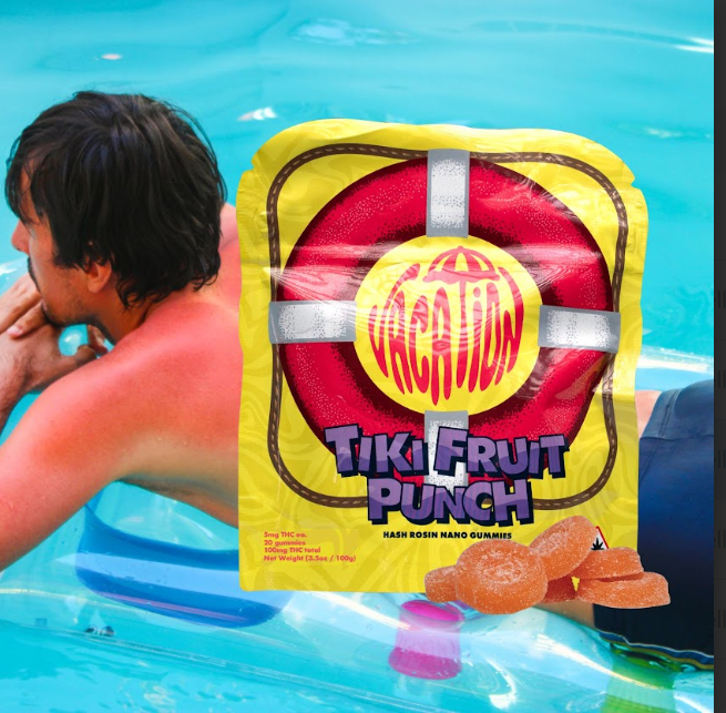 Photograph of product: Tiki Fruit Punch au chocolat Rosin Gummy 20 Pack | 100MG | Vacation