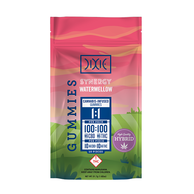 Photograph of product: 100mg Gummies | Synergy Watermellow 1:1 TH-oui:CBD