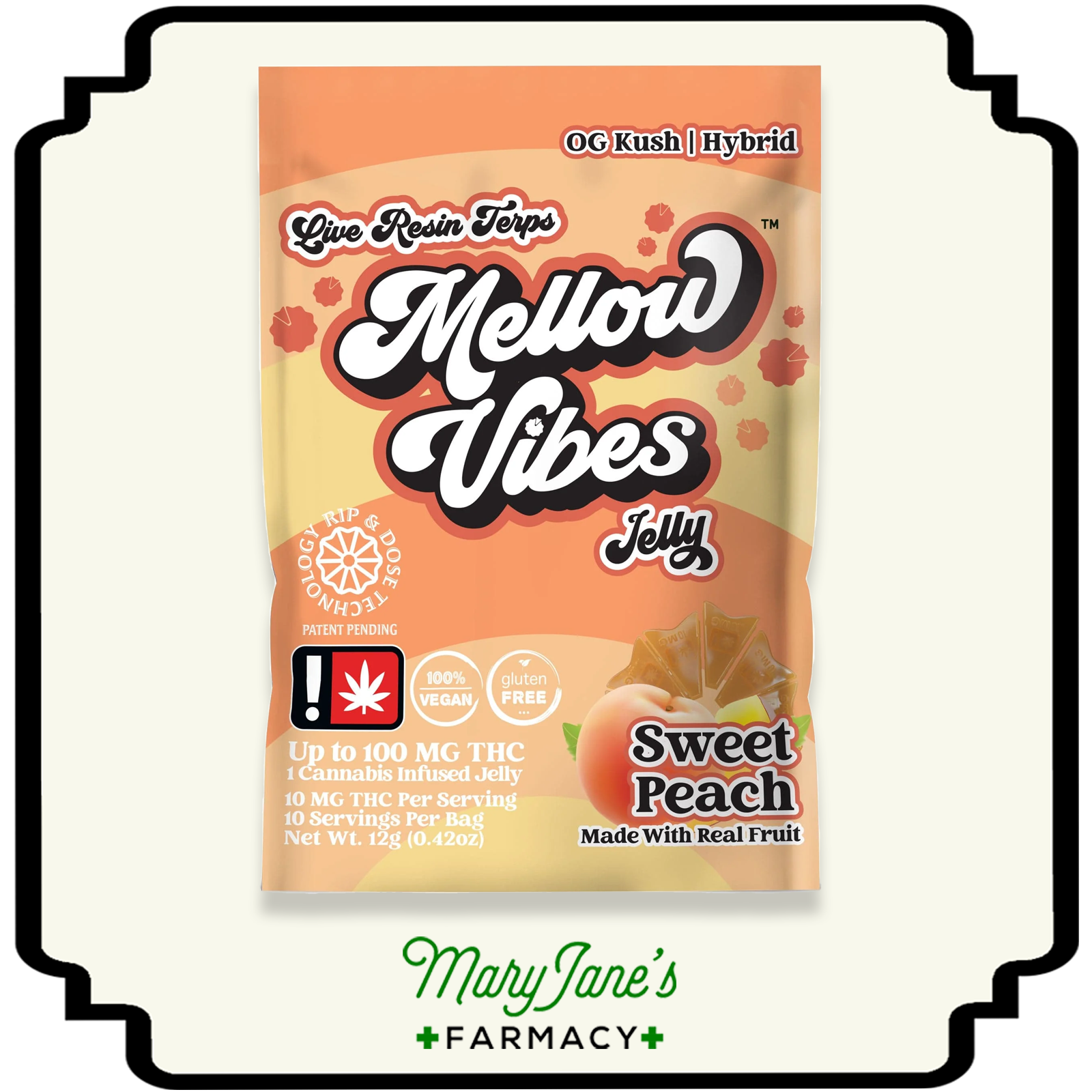 Photograph of product: Sweet Peach Jelly | 100mg