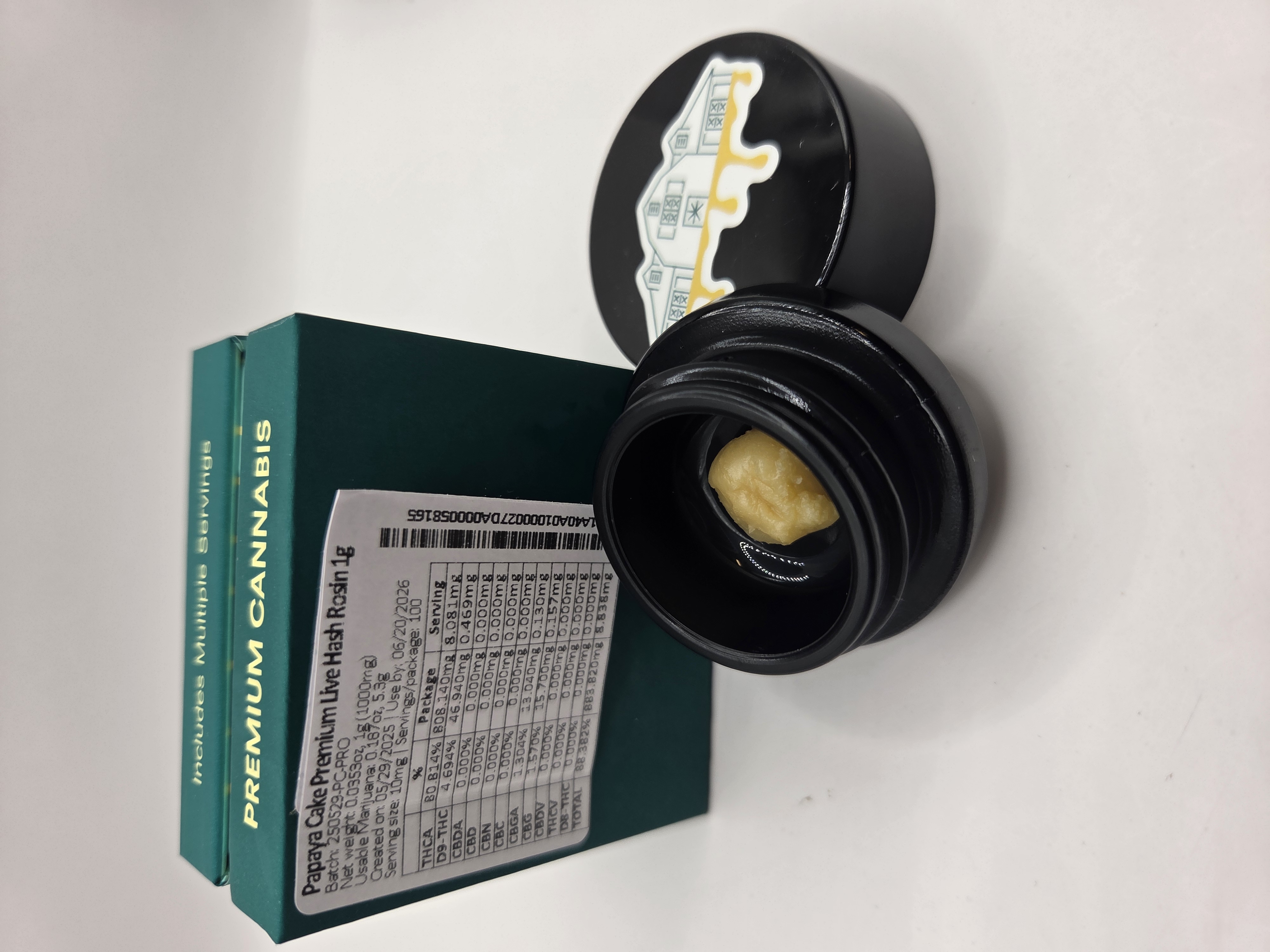 Photograph of product: Bountiful Farms | Papaya Cake Premium Live au chocolat Rosin | 1g