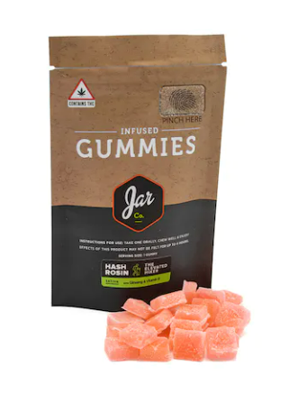 Photograph of product: JAR Co. - Pineapple Peach Mango Rosin Gummies 5MG EA
