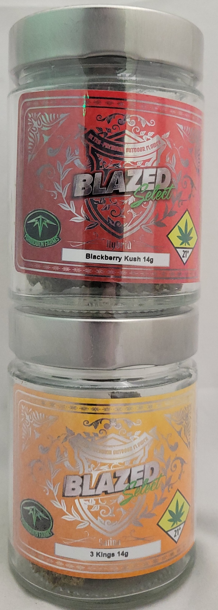 Photograph of Product: Blackberry Kush + 3 Kings  | 14G + 14G - 28g