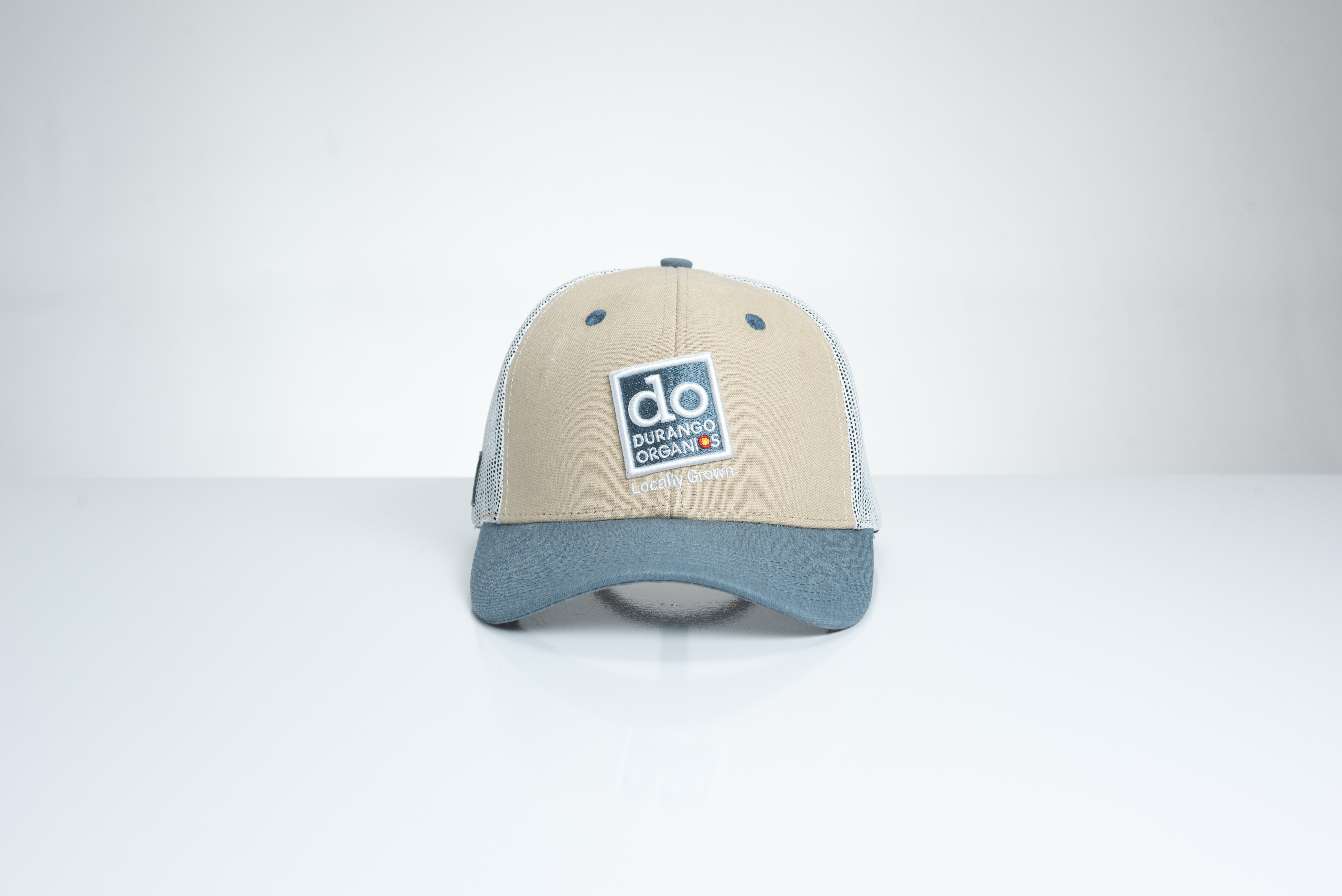 Photograph of product: Hat - D.O. Logo - Tan & Blue Baseball