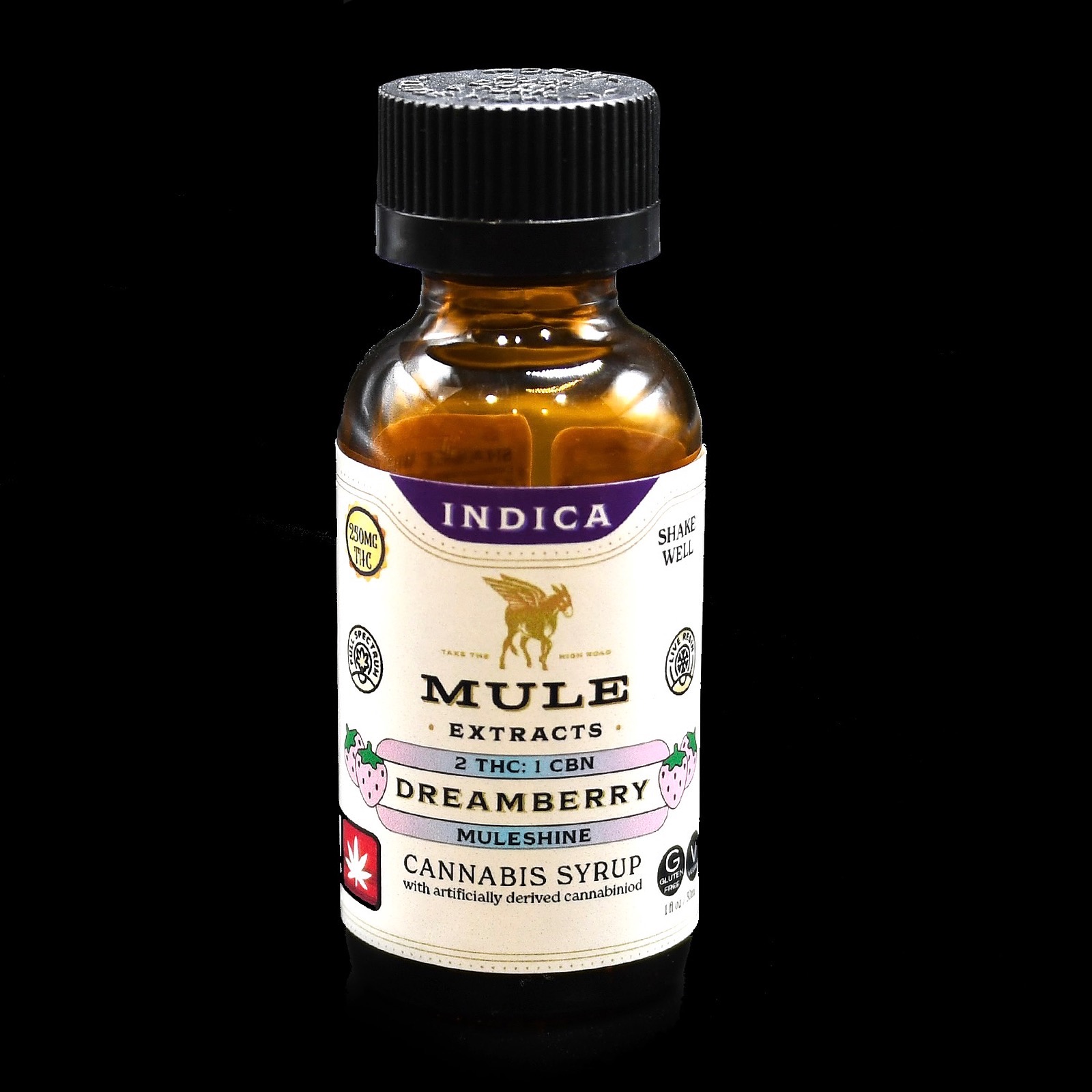 Photograph of product: Mule Extracts | MULESHINE: 2:1 DREAMBERRY SYRUP | 1000mg