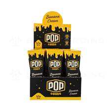 Photograph of product: POP Cones Unbleached Cones With Terpenes 1 1/4" 6pk (Banana Cream)