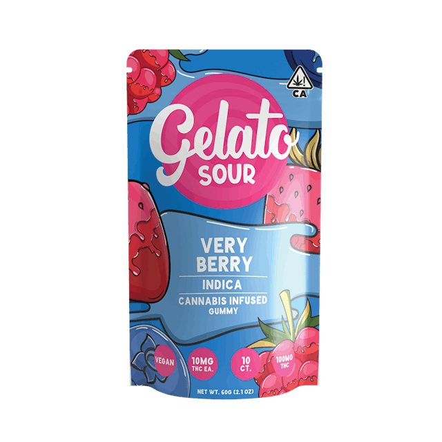 Photograph of product: Sour Very Berry  | 100mg Gummies - 