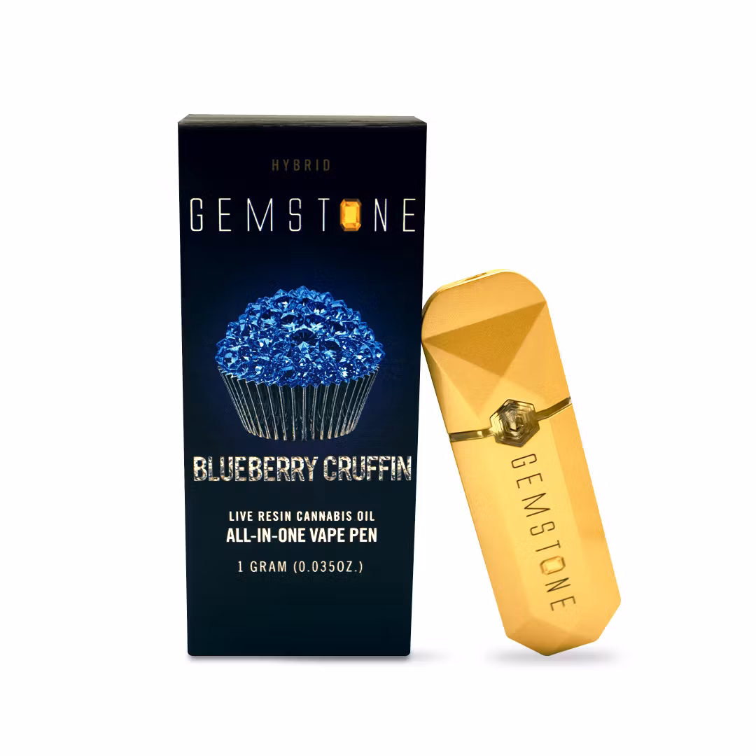 Photograph of product: Gemstone | Blueberry Cruffin AIO Vape 1g | Hybrid