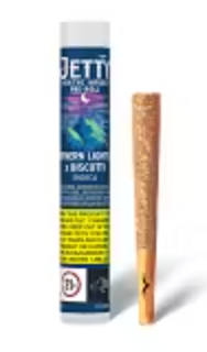 Photograph of product: Jetty | Northern Lights #5 x Biscotti | Infused Pre-Roll | 1g