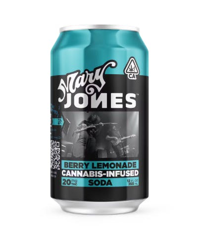 Photograph of product: Mary Jones Oui'd Co.- 20mg Berry Lemonade Soda