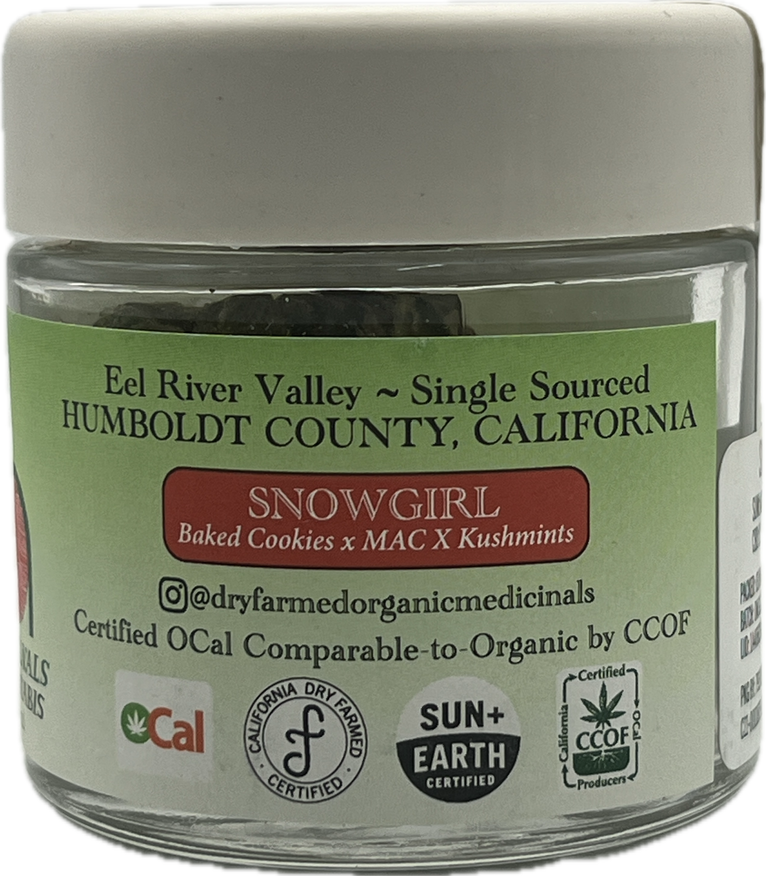Photograph of product: OM Snowgirl 4g. jar, Dry Farmed Organic Medicinals